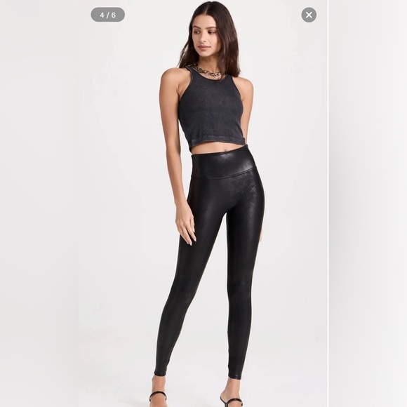 SPANX Faux Leather Leggings Sz S NWT - Picture 3 of 8